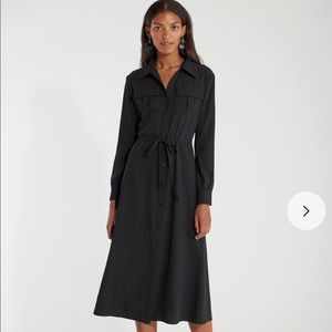 NWT - Black Billie the Label Midi Shirt Dress